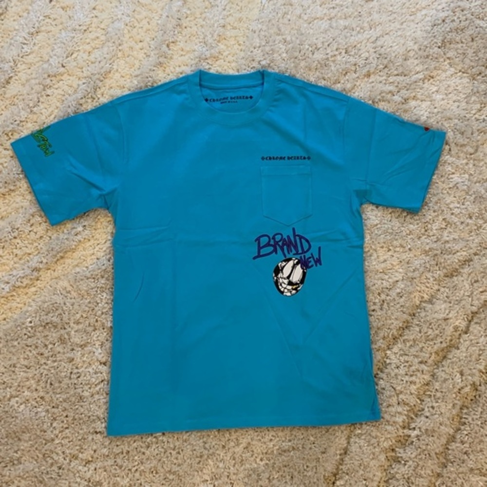 Chrome Hearts Matty Boy “Brain New” Blue T-Shirt for Men Size Large